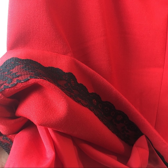 Kate Spade Red Button Wool Skirt 4 - Picture 5 of 7